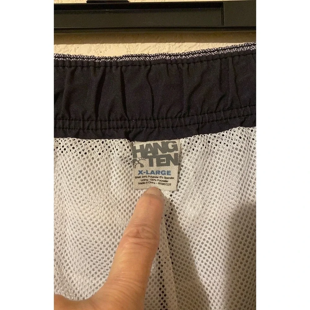 Hang Ten Mesh Lined‎ Drawstring Board Shorts Swim Trunks Striped Men's Size XL